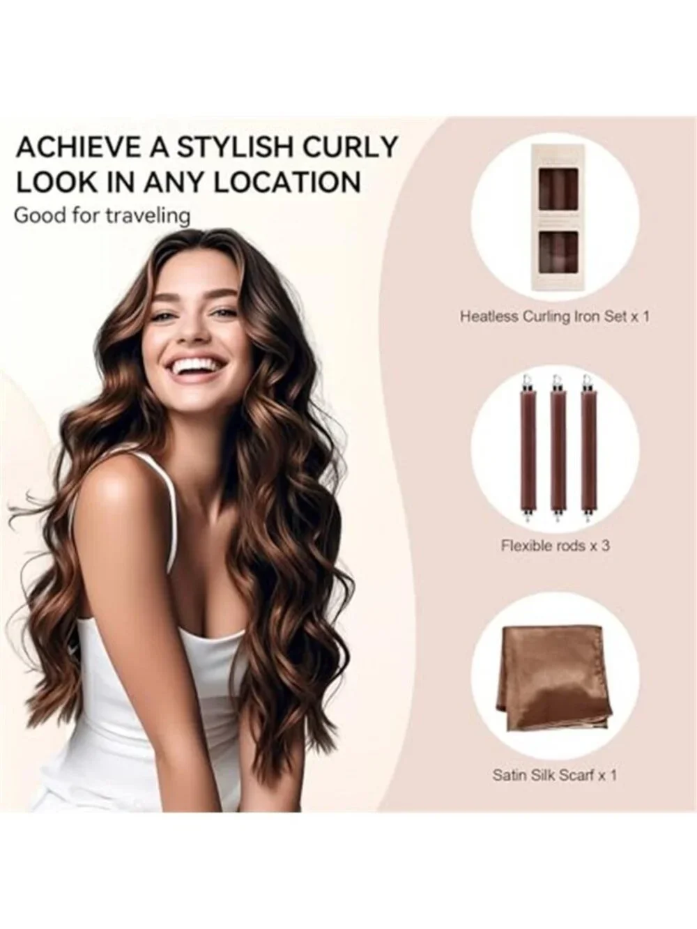 Heatless Curls Overnight Hair Care Set - Jumbo Velvet Hair Curlers | No Heat